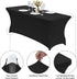 CWK 6FT Waterproof Stretch Spandex Table Cover for Rectangular Tables - Elastic Fitted Tablecloth for Folding Tables,Wrinkle Resistant Table Cloth...