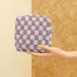 Small Makeup Bag for Purse, Mini Checkered Cosmetic Bag Zipper Cute Make Up Pouch Travel Toiletry Bag Makeup Aesthetic Accessories Storage Bag Org...