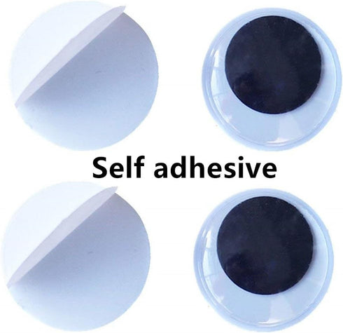 200 Pieces 20mm Black Wiggle Googly Eyes with Self-Adhesive...