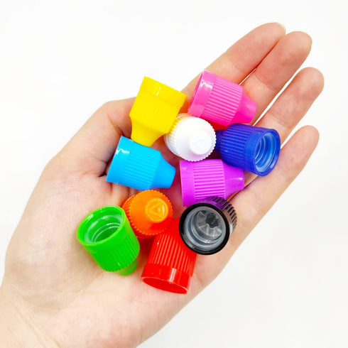 100MLx20 LDPE Plastic Dropper Bottles Empty Squeeze Liquid Eye Dripper Containers with Child Resistant Cap (Bottles + Mixing Color Caps + Tips+lab...