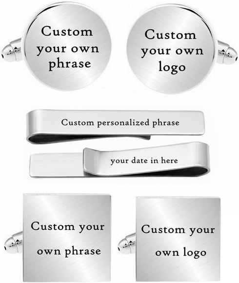 JUPPE Father of The Groom Gift, Father of The Groom CuffLinks & Tie Bar Set Wedding Cufflinks Gift for Father Dad...