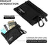 Lanyard Pouch Coin Purse Wallets Hoodswop Id Holder Keychain Zip Id Case Card Holder Wallet for Men Women Small Zippered Coin Pouch For Boys(black...