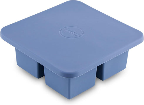 W&P Peak Silicone Extra Large Cube Ice Tray w/ Protective Lid | Blue Peak | Easy to Remove Ice Cubes | Food Grade Premium Silicone | Dishwasher Sa...
