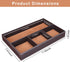 KINGFOM Pu Leather Desk Organizer Tray, 4 Compartment Office Storage Supplies Stationery Drawer Tray, Nightstand Bedside Tray for Key, Wallet, Wat...