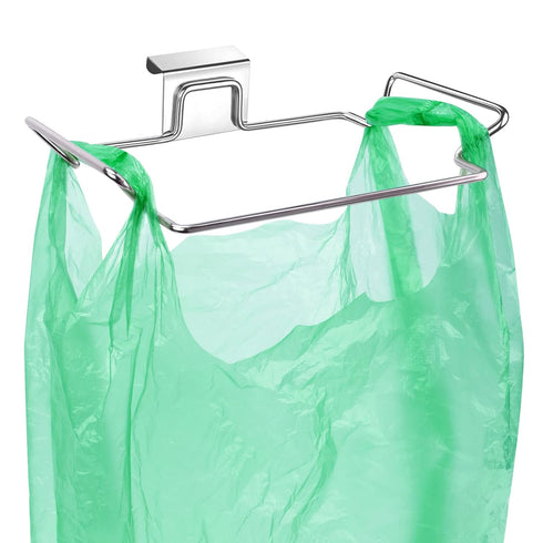 Large Stainless Steel Trash Bag Holder for Kitchen Cabinets Doors and Cupboards, Under Sink Bag Holder, Garbage Bag Holder, Waste Can, Kitchen Tra...