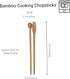 JapanBargain 3789, Bamboo Cooking Chopsticks with Spoon and Fork 3-in-1 Taste and Cook Cooking Utensil for Deep Frying Shabu Hot Pot Noodles, 13 i...
