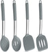 Kitchen Utensils Set, 4Pcs P&P CHEF Silicone Cooking Utensils Spatulas, Heat-proof Turner Spoon for Turning Mixing, Dishwasher Safe, (Grey)...