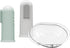 Dr. Brown's Silicone Finger Toothbrush for Baby with Travel-Storage Case, 3m+, Gray and Light Green, 2 Count, (Pack of 1)...