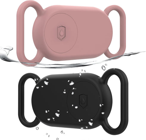 2 Pack Waterproof Dog Collar Holder Compatible with Samsung Galaxy SmartTag 2, Silicone GPS Tracker Hidden for Galaxy Smart Tag 2, Anti-Lost Dog C...