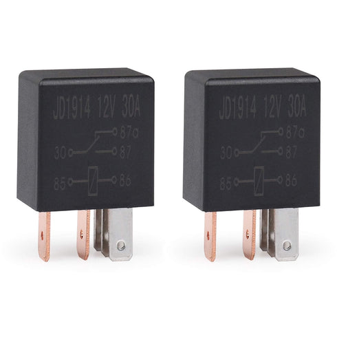 EHDIS 5 Pin Relay 12V 30A SPDT Multi-Purpose Relay Heavy Duty Standard Relay Kit Pack of 2 Model JD1914-12V-30A...