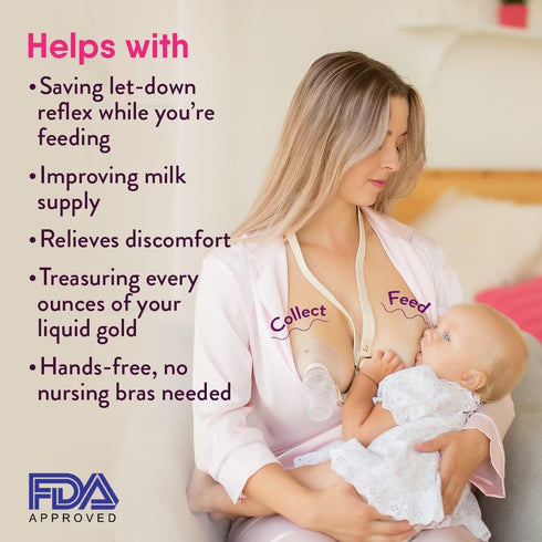 NatureBond Silicone Breast Pump with lid, Stopper, Strap, Pouch. Breastfeeding Essential Premium All in 1 Set. 3.4oz 100ml (Premium All-in-ONE)...