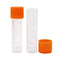 100 Pieces 2ml Plastic Graduated Vial Tube with Screw Caps, Test Tubes Small Test Sample Vial Storage Container for Lab (Orange)...