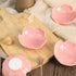 FUYU 4pcs Sakura Shaped Ceramics Seasoning Dishes Spice Dishes Salad Soy Sushi Wasabi Dipping Bowls, Tea Bag Holders...