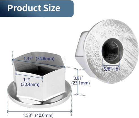 316 Stainless Steel 5/8"-18 Steering Wheel Center/Hub Nut for SeaStar hydraulic helms and Verado helms system Boat, Yacht...