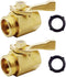 Brass Garden Hose Shut Off Valve, Heavy Duty 3/4 Inch Solid Brass Garden Hose Shut Off Valve (Pack of 2)...