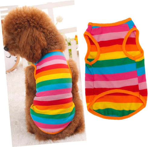 Live Aquarium Plants Dog Vest, Pet Dog Summer Striped Shirt, Dimensions Funky Dogs Clothes, Car Fish Tank Decorations, Blue Aquarium Gravel Shirts...