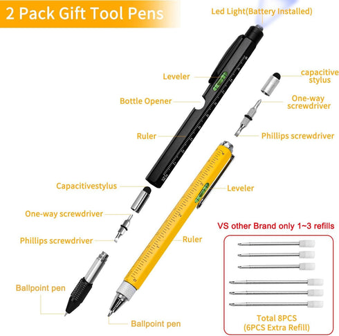 Gifts for Men,9 in 1 Multitool Pen Dad Gifts, Father Day Gifts for Dad, Birthday Gifts for Men, Mens Gifts for Him Grandpa Husband, Tools Gadgets ...
