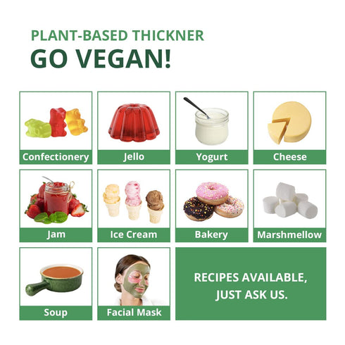 LIVING JIN Agar Agar Powder, 12 oz. Plant-Based Gelatin Powder, Vegan Agar Agar, Vegan Jello, Sugar-Free, 100% Natural Red Algae...