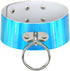 Multicolor Holographic Hologram PU Large O Shape Ring Neckband Choker Necklace Set, 4PCs PN1560...