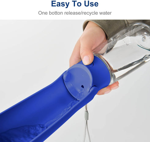 WePet Foldable Portable Dog Water Bottle Puppy Water Dispenser with Drinking Feeder, 12 OZ, High-temperature Resistant Leak Proof for Pets Outdoor...