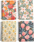 ALIMITOPIA 4 Pack A6 Spiral Notebook Journal,Wirebound Ruled Sketch Book NotePad Diary Memo Planner,A6 Size(5.7X4.1) & 80 sheets (Floral-D)...