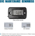 Runleader Digital Self Powered Tach/Hour Meter,Maintenance Interval Time,RPM Alert for Riding Lawn Tractor Generator Compressor Outboards Motor Je...