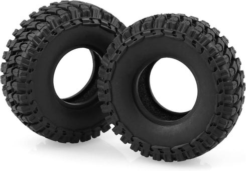 1.0 RC Tires w/Foam All Terrain Tire for TRX4M SCX24 1/18 1/24 Crawler Truck, 54 * 20mm...
