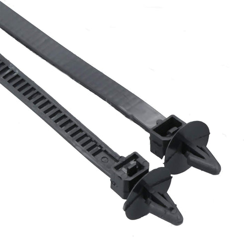 30 Pcs Car Wire Tie Straps Nylon Push Mount Clips Cable Tie Fixed Clamps Fastening Zip Strap Self-Locking Plastic Tie Wrap Fasteners Universal (Le...