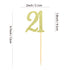 24 PCS 21st Cupcake Toppers - Anniversary or Birthday Cupcake Picks Party Decoration Supplies | Gold 21st...