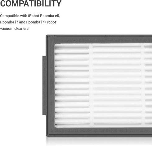 kwmobile Replacement Filters - 6-Pack Compatible with iRobot Roomba e5 / i7 / i7+ - Spare Part Filter for Robot Vacuum Cleaner - Set of 6...