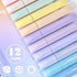 12 Colors Bible Highlighters with Shinny Dry Fast No Bleed Bible Highlighter Pastelfor Notes School and Office Supplies (Shinny pack of 12)...