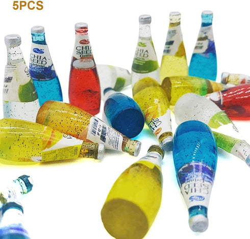 Dollhouse Kitchen Accessories Food 1 12 Scale Kitchenware Miniature Beverage Drinks Bottles Table Decoration Accessories (Five Drinks)...