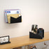 Richboom Acrylic Mail Holder, Envelope Holder for Desk Countertop Letter Holder for Home Office School (1 Section Black)...