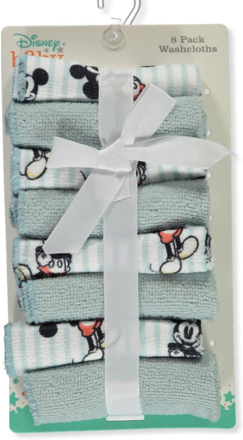 Disney Baby Big Boys' 8-Pack Mickey Mouse Washcloths Set - White/Multi, one Size...