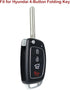 Key Fob Cover for Sonata Ioniq: 4 Buttons Key Case Fob Fit for Hyundai Santa Fe Tuscon I40 Elantra AD ADA Sonata Ioniq EV HEV PHEV Hybrid 2011 to ...