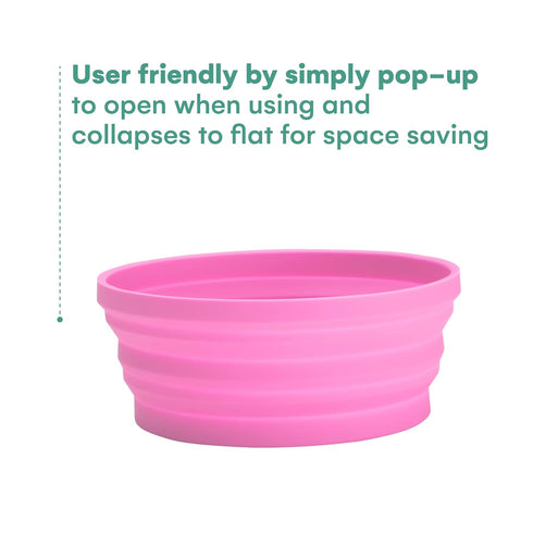 Outlery 5 Inch Silicone Expandable Collapsible Bowl for Travel Camping & Hiking - Foldable Portable for Travel and Sports...