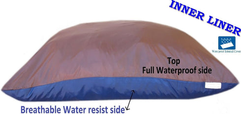 Half Water Resistant Waterproof Internal Inner Dog Cat Bed Pillow Zipper Cover Liner Case (40X35X4 INCHES)...