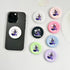 Cute Cat Soft Silicone Cover Expandable Collapsible Mobile Phone Grip Stand Holder for Smartphone Tablet Cell Phone Accessory (Purple)...