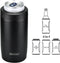 Morefeel 4-in-1 Skinny Can Cooler Double Wall Stainless Steel Insulated Can Holder, Works With 12 Oz Slim Can,Standard Cans,Beer Bottles & As Pint...