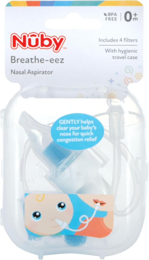 Nuby, Breathe-EEZ Infant Nasal Aspirator with Travel Case, 5"...