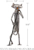 Tooarts Music Cat Metal Sculpture Iron Statue Handwork Handicrafts, 3 Funny Design...