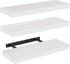 AMADA HOMEFURNISHING Floating Shelves, Wall Shelves for Bathroom/Living Room/Bedroom/Kitchen Decor, White Shelves with Invisible Brackets Set of 3...