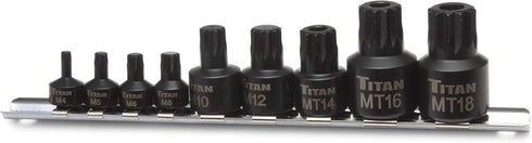 Titan 16138 9-Piece Low Profile Impact Triple Square Bit Socket Set...