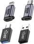 (4-pack)USB A to Type C adapter, Type C to iPhone, Type C female to USB A-male, Type C Female to Micro Male Adapter, Compatible iPhone 14 13 12 11...