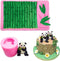 2Pcs/Set 3D Panda & Bamboo Silicone Molds Bamboo Cake Border Fondant Molds Sugarcraft Cake Decorating Tools Candy Chocolate Gumpaste Moulds Panda ...