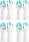 PACIFIC PPE 4 Pairs Reusable Cleaning Gloves, PVC Dishwashing Gloves, Latex Free, Kitchen, Unlined, Blue, Large...