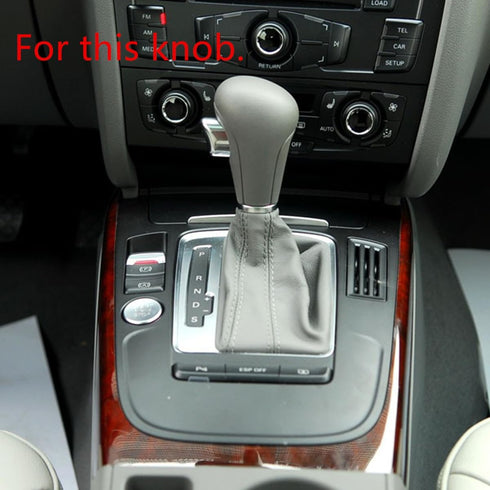 Carbon Fiber Gear Shift Shifter Knob Cover Cap Trims for Audi A4 B8 A5 A6 C6 2008-2012 Q5 Q7 (08 A4)...