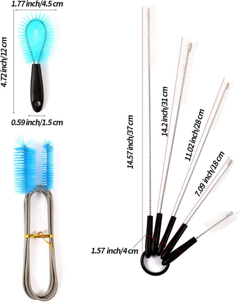 11 in 1 Fish Tank Aquarium Cleaning Brush Kit,Aquarium brushSutiable for Acrylic Fish Tank, and Plastic Fish Tank,Glass Fish Tank,Non Rusting,Fish...