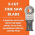 Fein StarLock E-Cut Fine Oscillating Saw Blade - Narrow Waisted Shape 1-1/8" Width for Aluminum Profiles and Copper Pipes - Fits Most Multitools -...