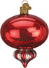 Old World Christmas Red Peppermint Reflection Glass Blown Ornaments for Christmas Tree...